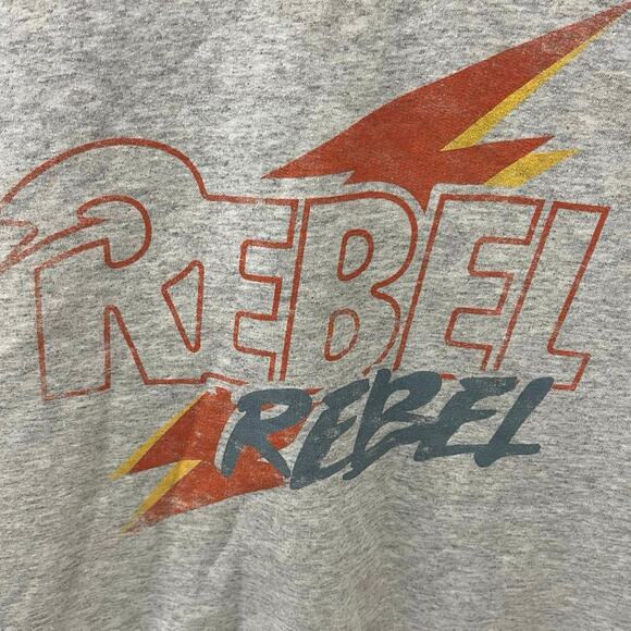 Davie Bowie Women's SM Rebel Rebel Heather Gray Pullover Sweatshirt - Picture 2 of 4
